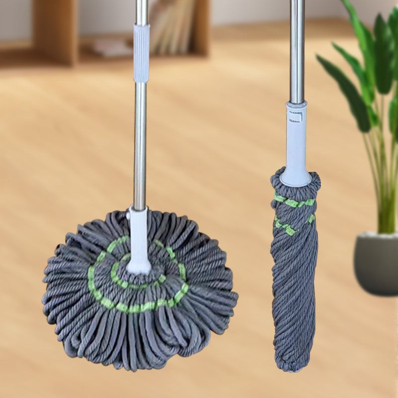 Serpillière rotative auto-essorante en microfibre avec manche télescopique