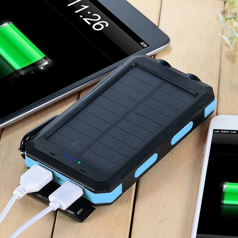 20000mAh Zonne-oplader Waterdichte Power Bank Extern
