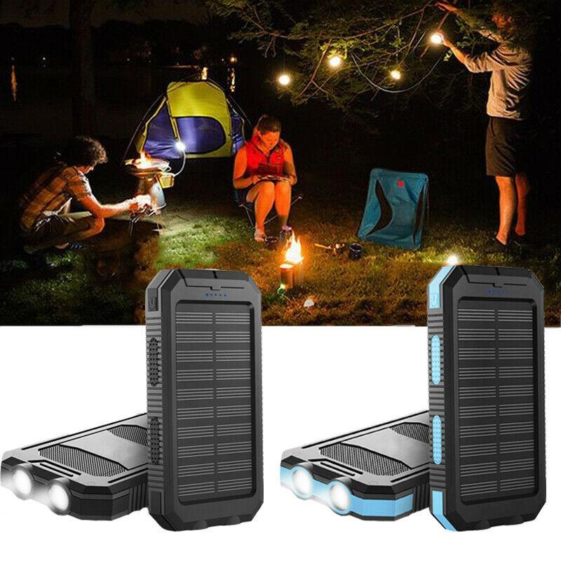 20000mAh Zonne-oplader Waterdichte Power Bank Extern