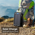 20000mAh Zonne-oplader Waterdichte Power Bank Extern