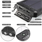 20000mAh Zonne-oplader Waterdichte Power Bank Extern