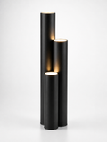 Set di Lampade Bollard per Esterni con Design Cilindrico in Metallo