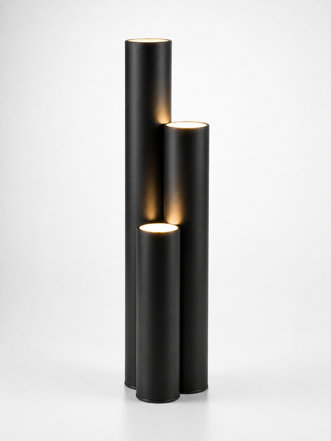 Set di Lampade Bollard per Esterni con Design Cilindrico in Metallo