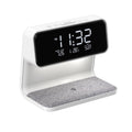 Lampe de chevet | LED à intensité variable avec recharge sans fil et réveil numérique