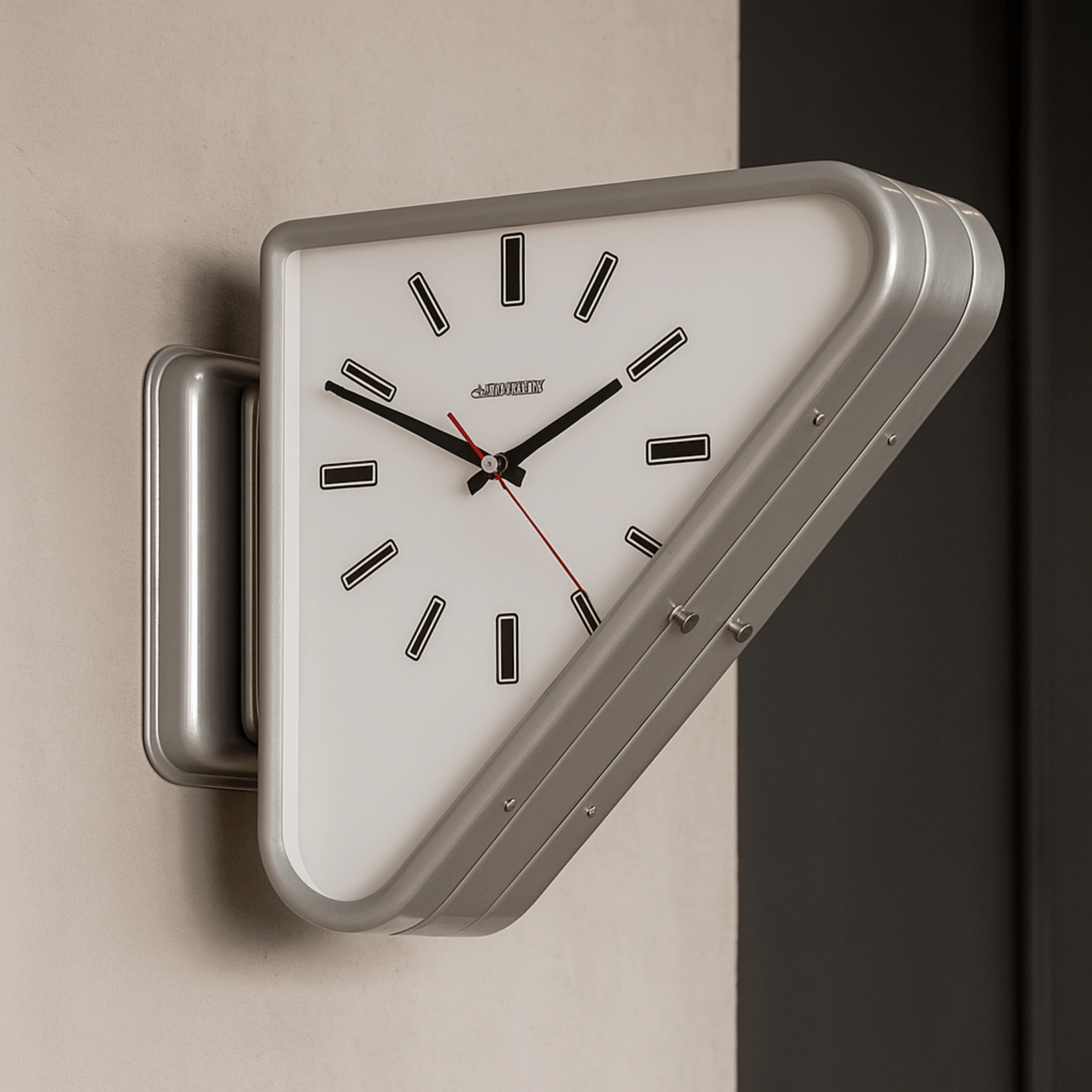Aurelian Orologio da Parete | Design Moderno Doppio Triangolo in Metallo Grande