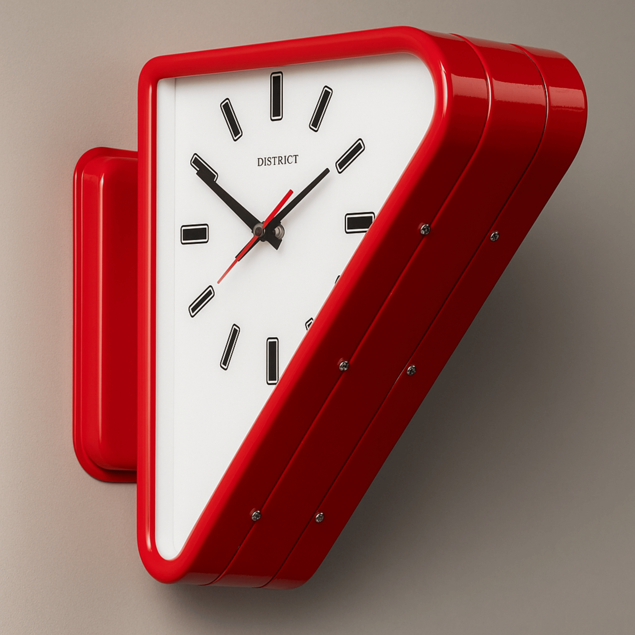 Aurelian Orologio da Parete | Design Moderno Doppio Triangolo in Metallo Grande