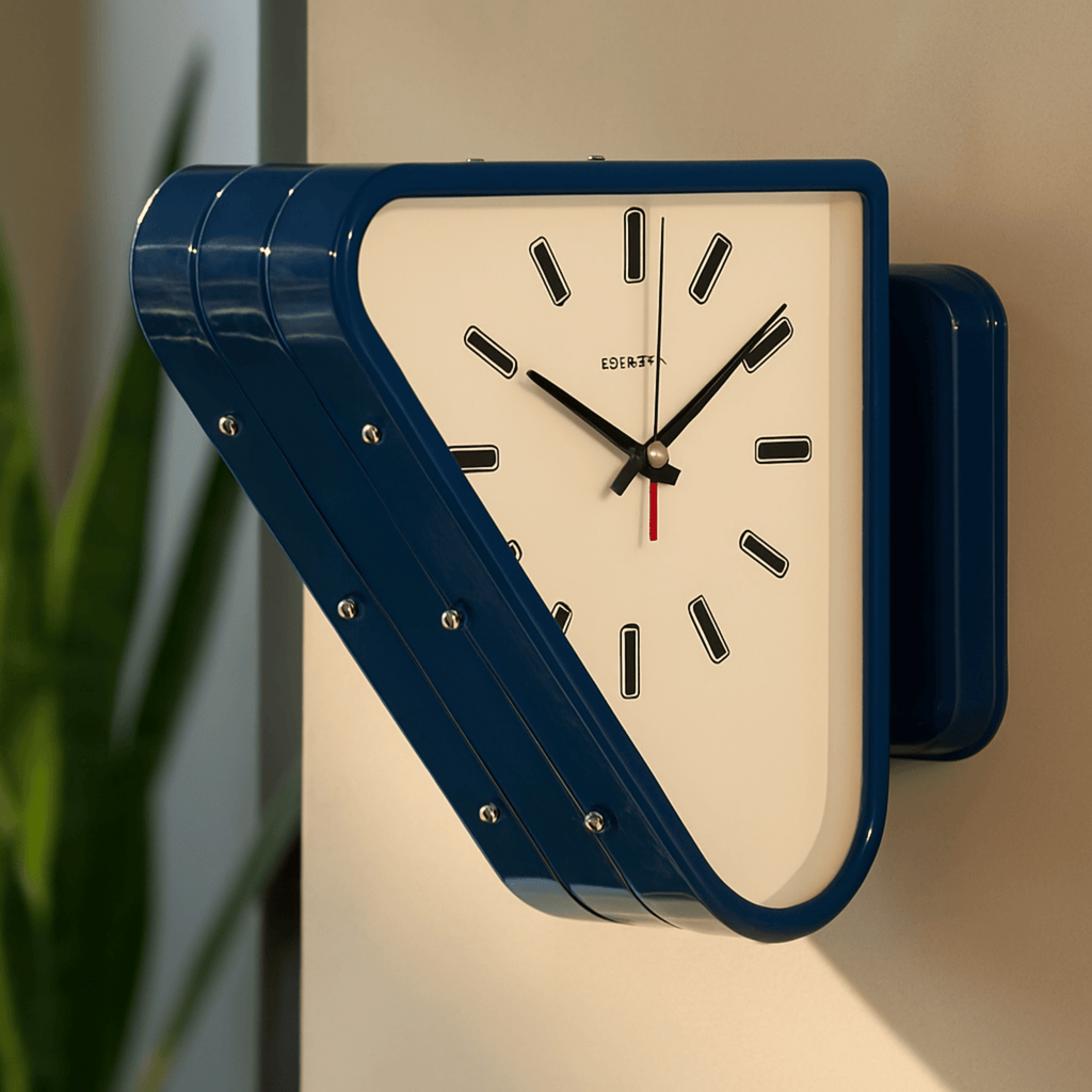 Aurelian Orologio da Parete | Design Moderno Doppio Triangolo in Metallo Grande