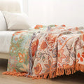 Borea Coperta Boho | 100% Cotone, Floreale Rustica