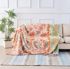 Borea Coperta Boho | 100% Cotone, Floreale Rustica