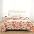 Borea Coperta Boho | 100% Cotone, Floreale Rustica