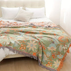 Borea Coperta Boho | 100% Cotone, Floreale Rustica