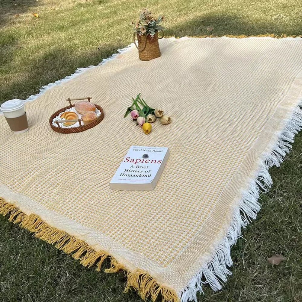Borella Coperta da Picnic | Intrecciata con Nappe Decorative Boho