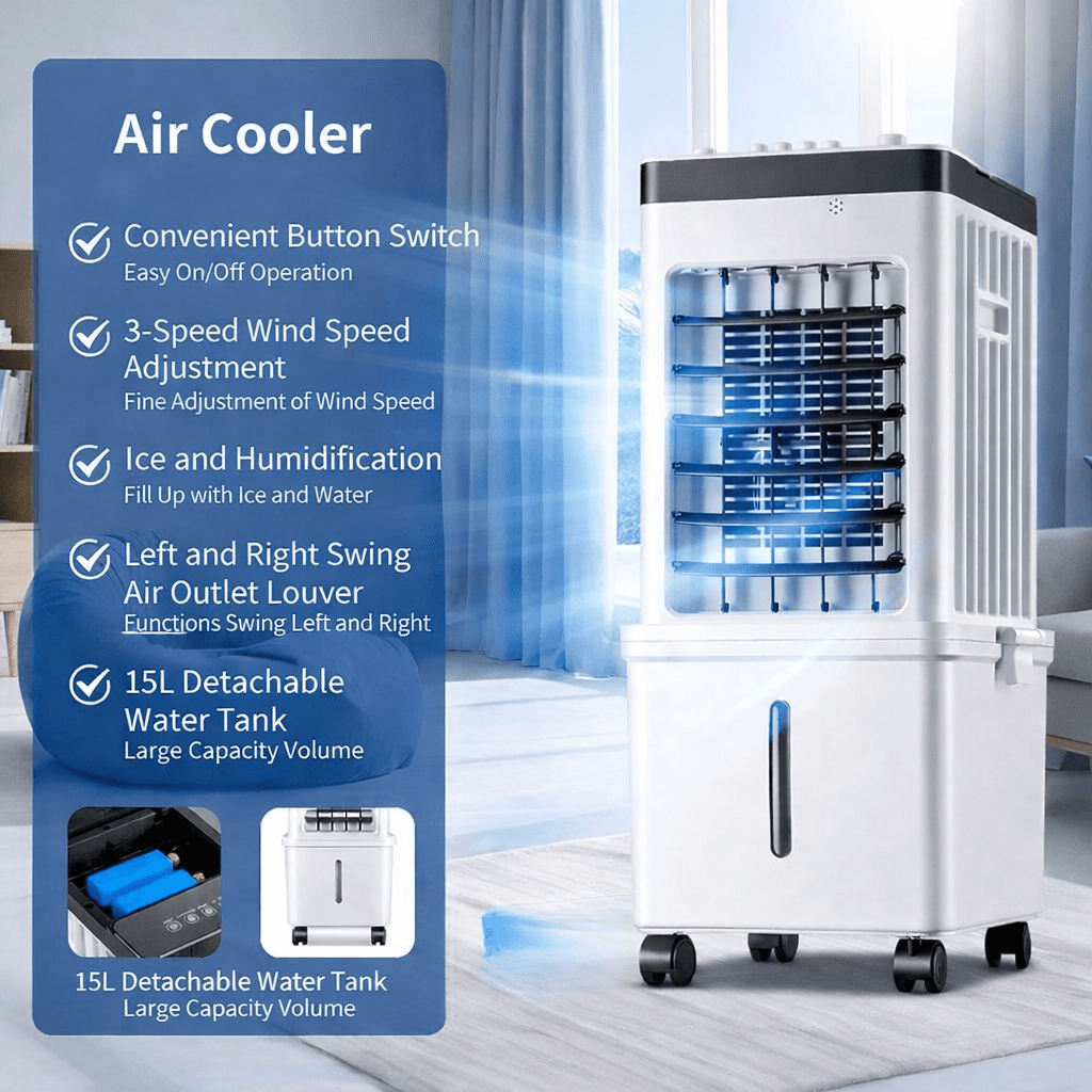 Cleo Climatizzatore Mobile | 3 in 1, Silenzioso, Senza Tubo