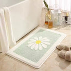 DaisyBloom Tappetino da Bagno | Antiscivolo, Design Floreale in Microfibra