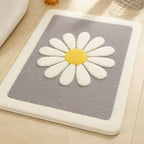 DaisyBloom Tappetino da Bagno | Antiscivolo, Design Floreale in Microfibra