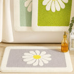 DaisyBloom Tappetino da Bagno | Antiscivolo, Design Floreale in Microfibra