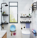 Flextor Mensola Bagno | Design Salvaspazio in Alluminio, Alta Capacità di Asciugatura