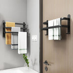 Flextor Mensola Bagno | Design Salvaspazio in Alluminio, Alta Capacità di Asciugatura