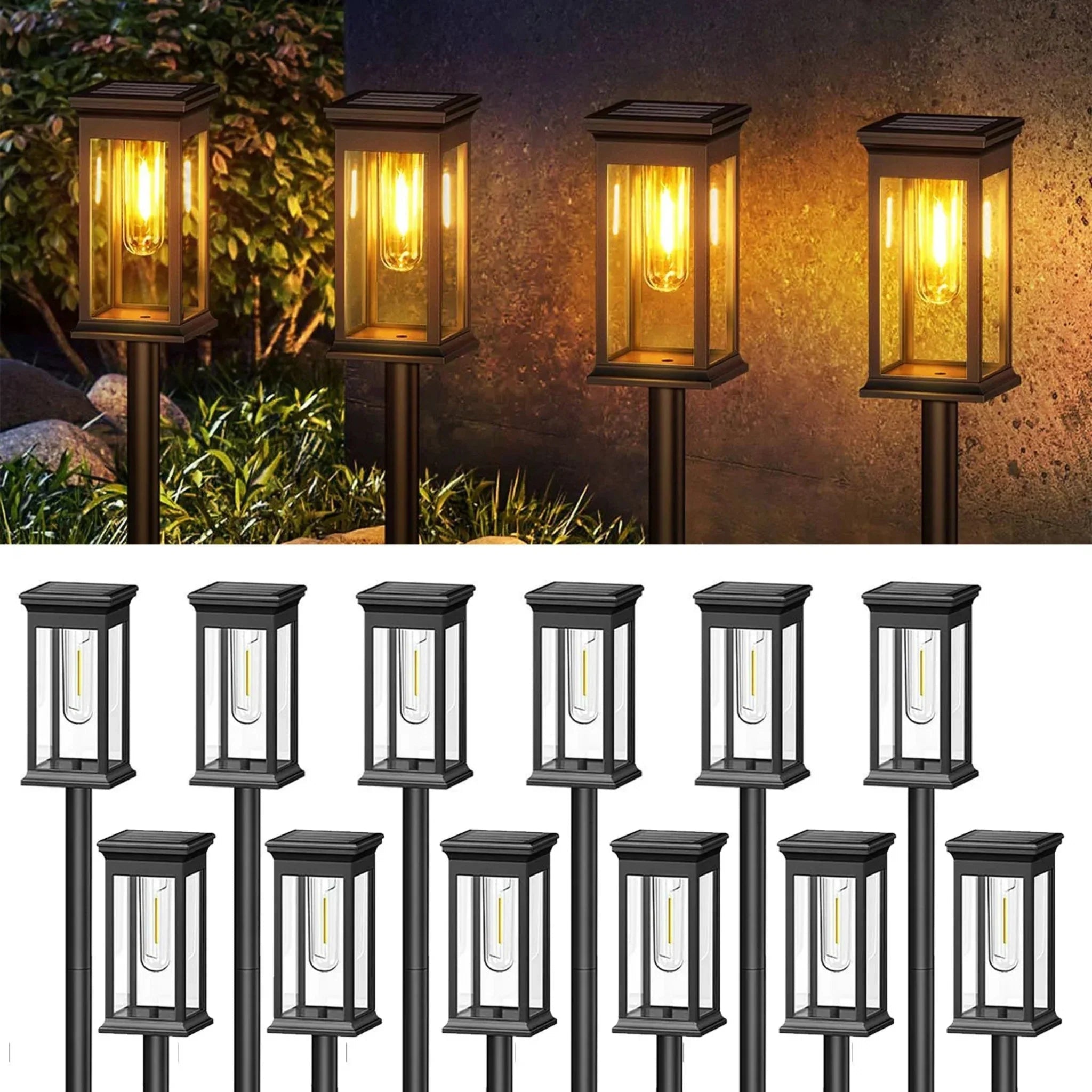 Liora Luci Solari da Giardino | LED Bianco Caldo 2700K, Senza Fili