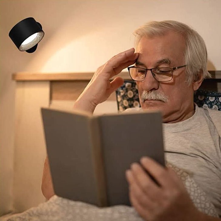 Luma Lampada da Parete Cordless | Ricaricabile, 360° Rotazione, 3 Livelli Luminosità