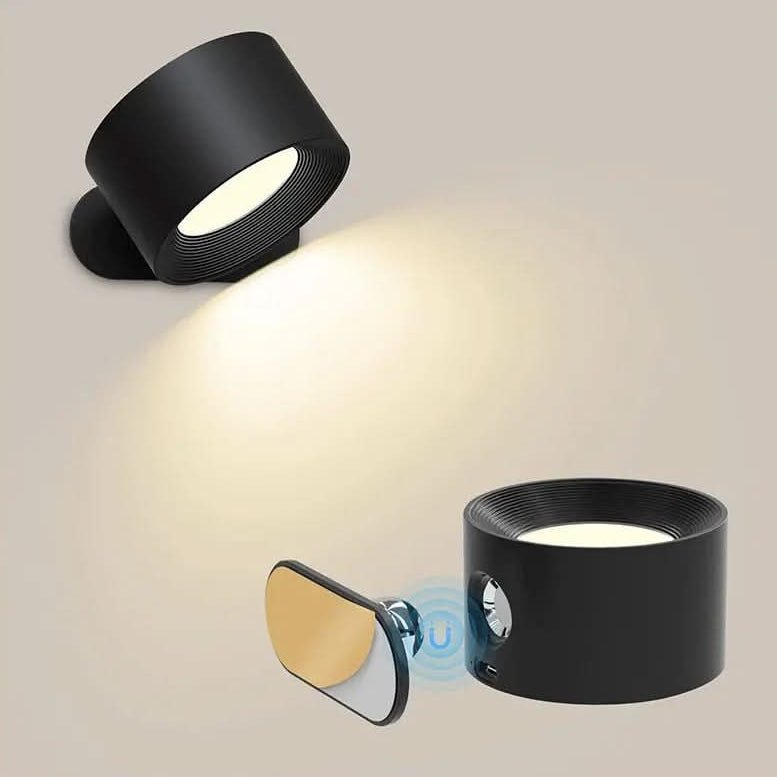 Luma Lampada da Parete Cordless | Ricaricabile, 360° Rotazione, 3 Livelli Luminosità