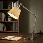 Luma Tischlampe | Gelenkarm, Stoffschirm, vielseitiges Design