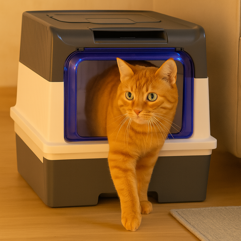 Luma Litière autonettoyante pour chats | Système de stérilisation UV silencieux