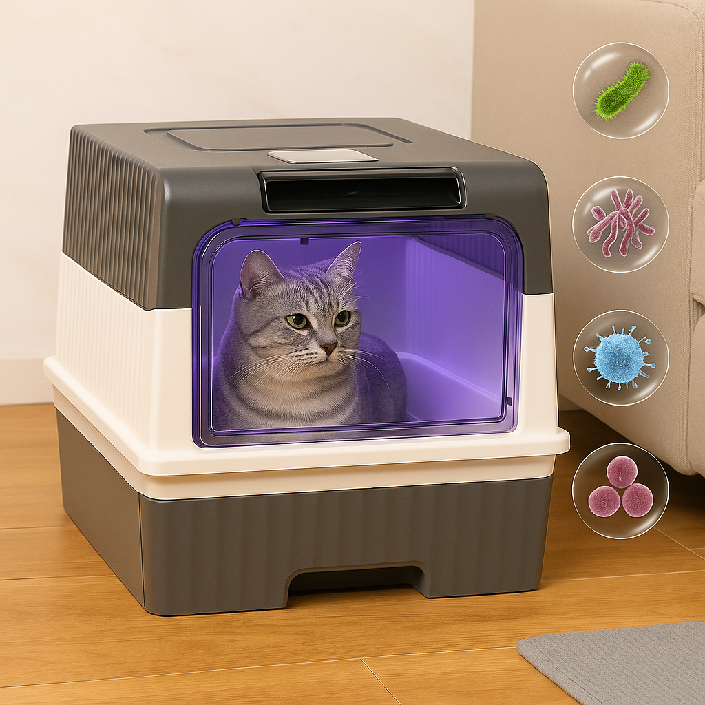 Luma Litière autonettoyante pour chats | Système de stérilisation UV silencieux