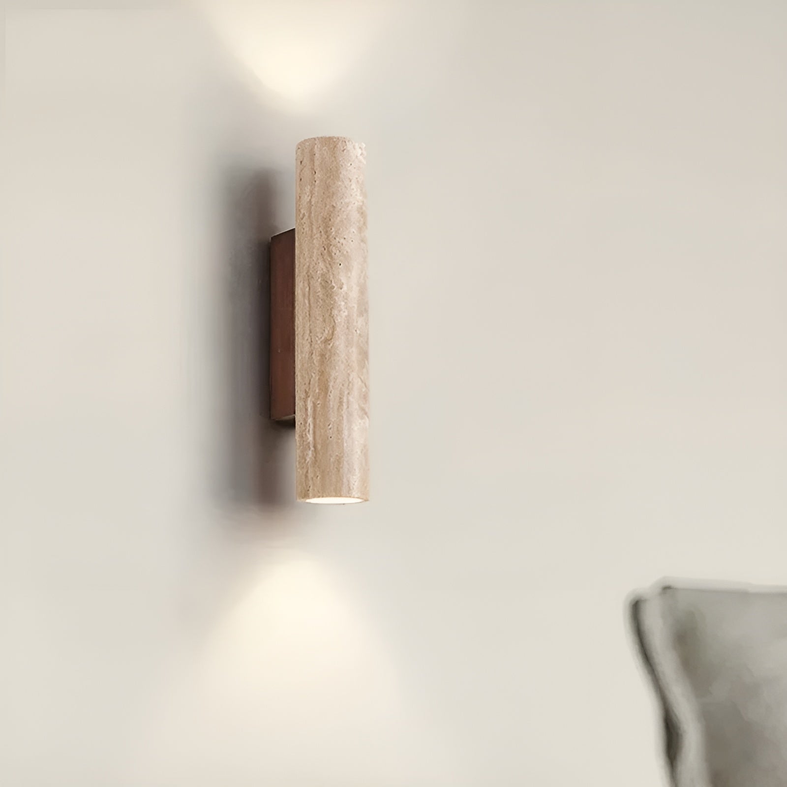 LumeStone Lampada da Parete | Design in Travertino Naturale