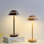 LumiEase Tischlampe | Skandinavisches Design, kabellos, Touch-Steuerung