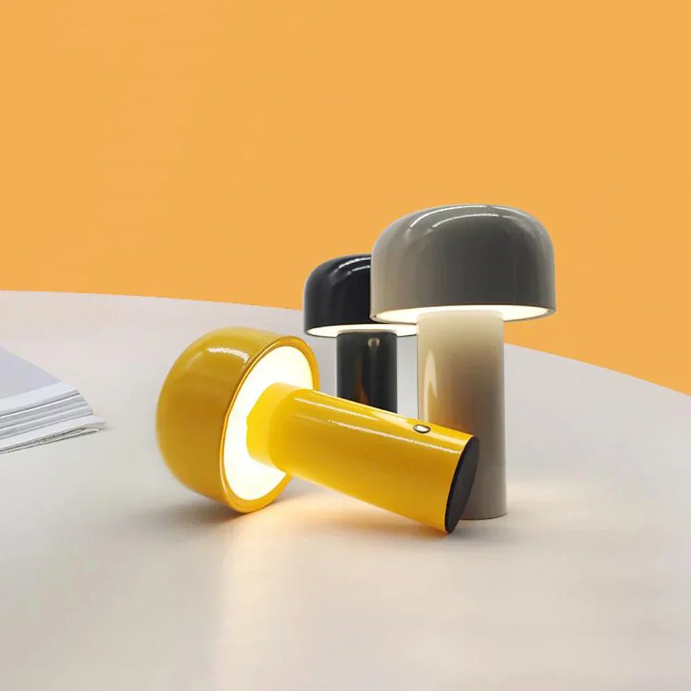 LumiFungus Lampada Da Tavolo | Ricaricabile USB, Design Giocoso Senza Fili