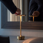 LumiGlow Tischlampe | Kabellos, dimmbare LED mit 3 Farben, elegantes Design