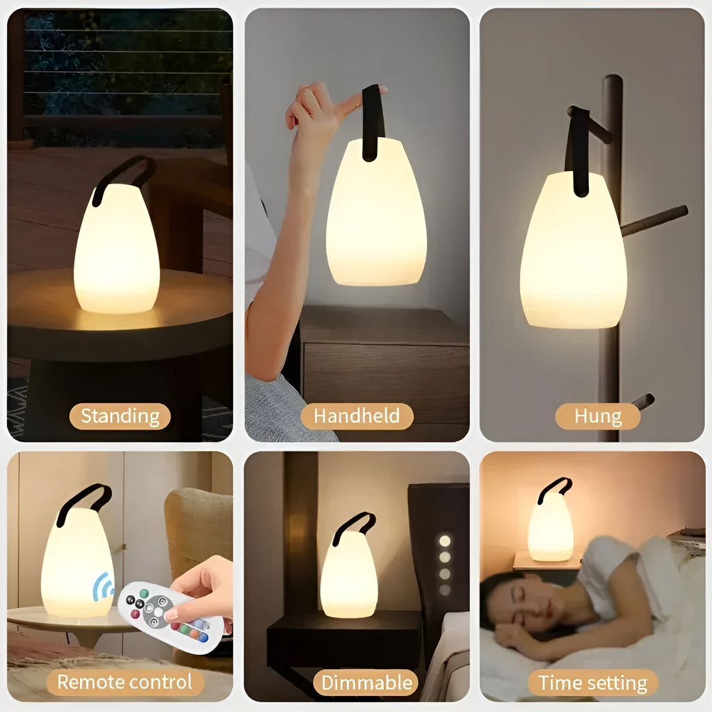 Lumora Lampada da Tavolo | LED Senza Fili, Impermeabile, Ricaricabile