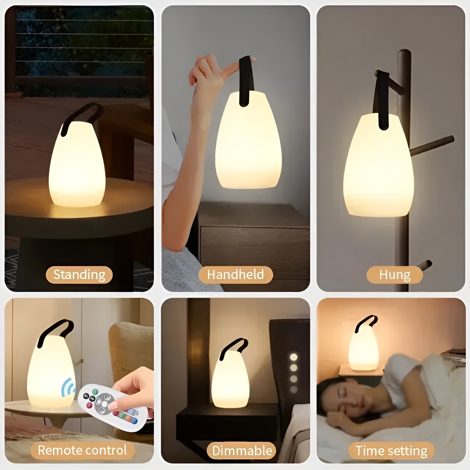 Lumora Lampada da Tavolo | LED Senza Fili, Impermeabile, Ricaricabile