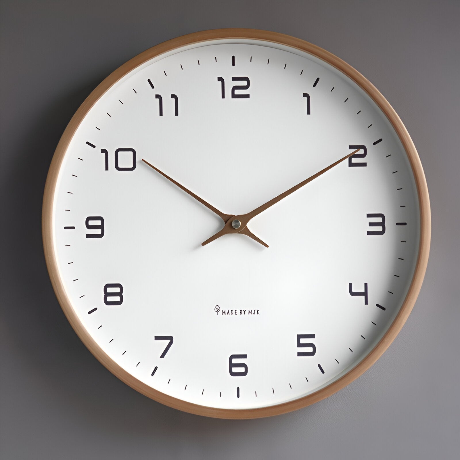 NordiWall Wanduhr | Minimalistisches Design, Holzrahmen, 30 cm