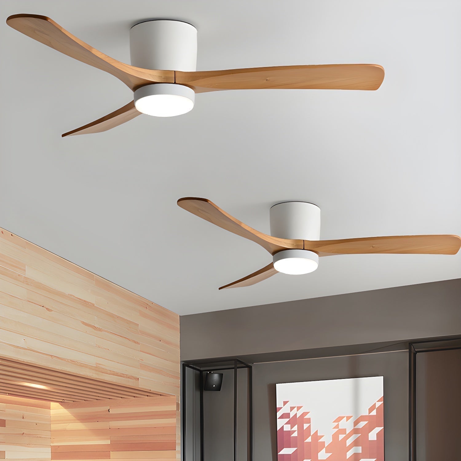 Noro Ventilateur de plafond | Bois de sycomore, LED, télécommande, 6 vitesses