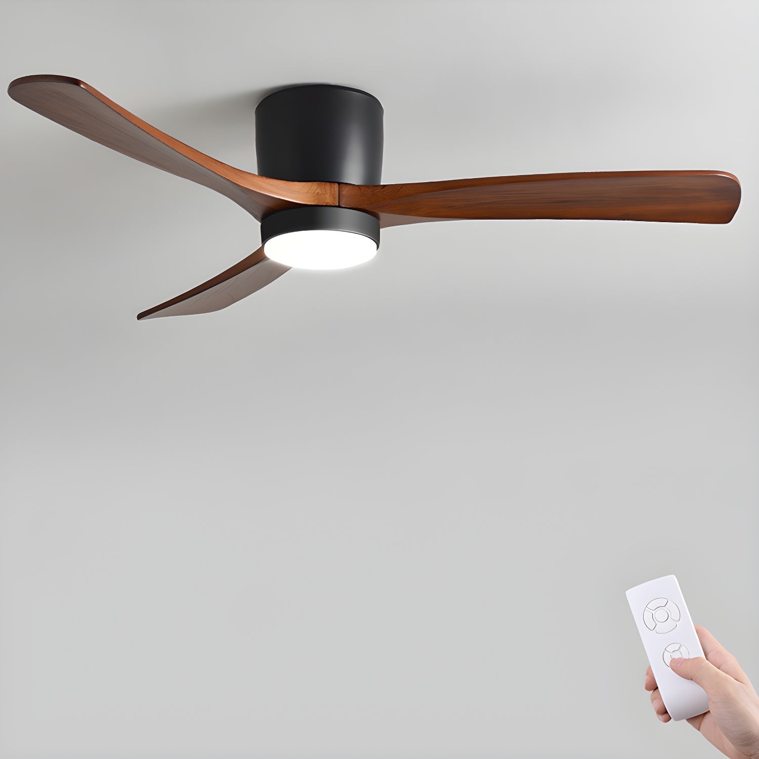 Noro Ventilateur de plafond | Bois de sycomore, LED, télécommande, 6 vitesses