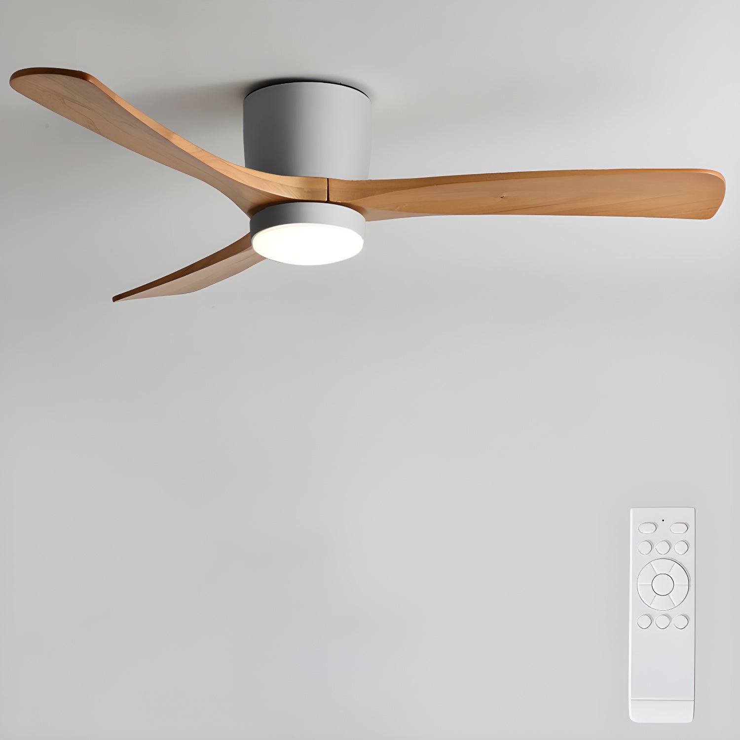 Noro Ventilateur de plafond | Bois de sycomore, LED, télécommande, 6 vitesses