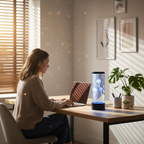 OceanoGlow LED-Lampe | Quallendesign, entspannende Atmosphäre, 7 einstellbare Farben