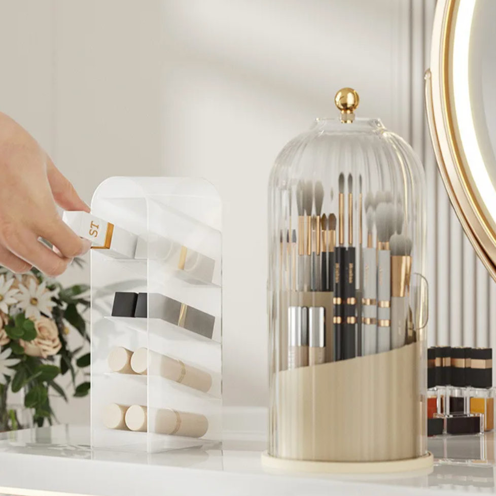 Oriana Make-up-Organizer | 360° drehbares Acryl, kompaktes Design