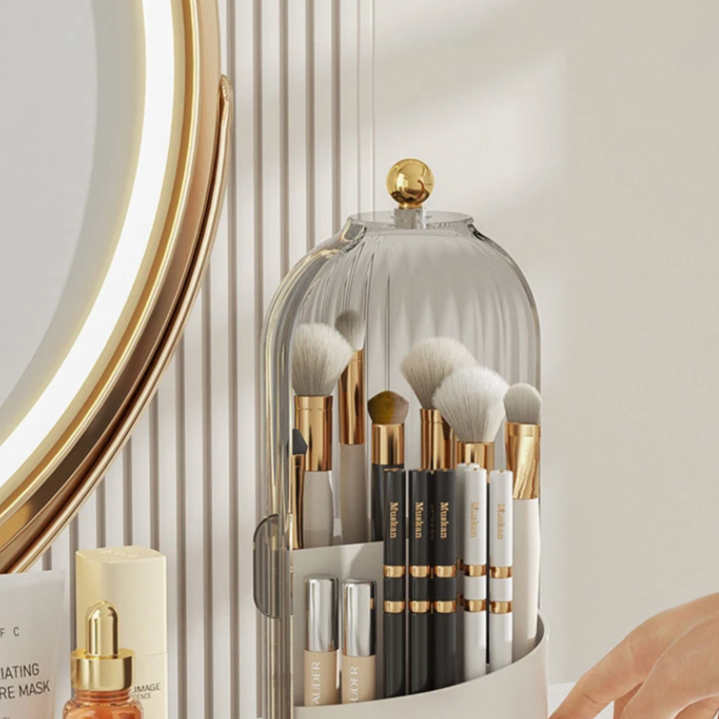 Oriana Make-up-Organizer | 360° drehbares Acryl, kompaktes Design