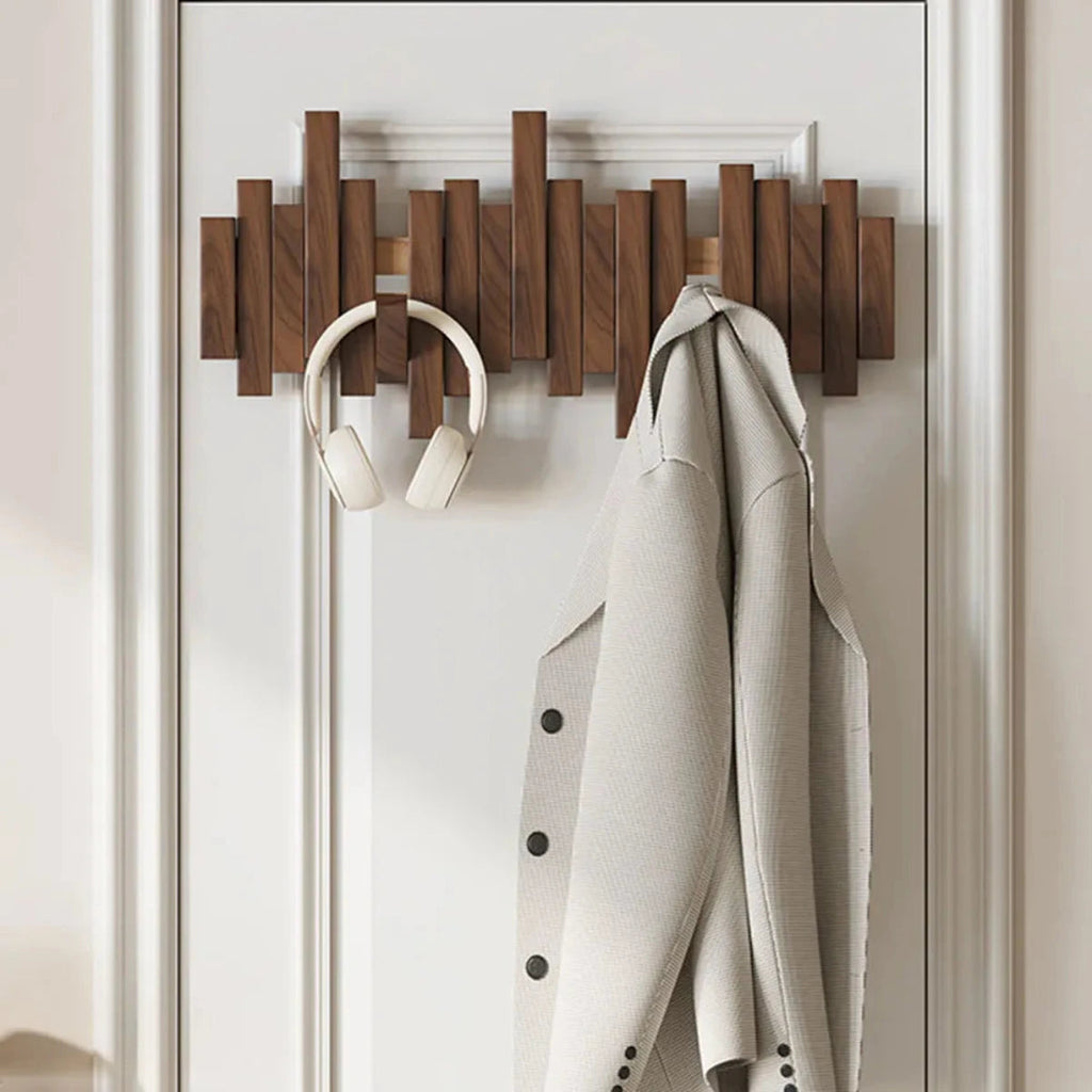 Appendiabiti Piano | Design Elegante in Legno di Noce e Faggio