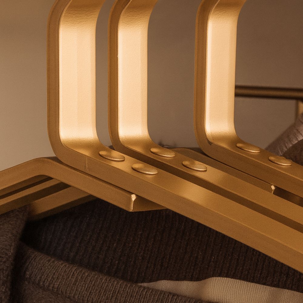 Quenva Cintres fins | Aluminium élégant, 4 pièces