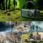 Radio di Emergenza Multifunzione | Pannello Solare, Manovella, Powerbank Integrati