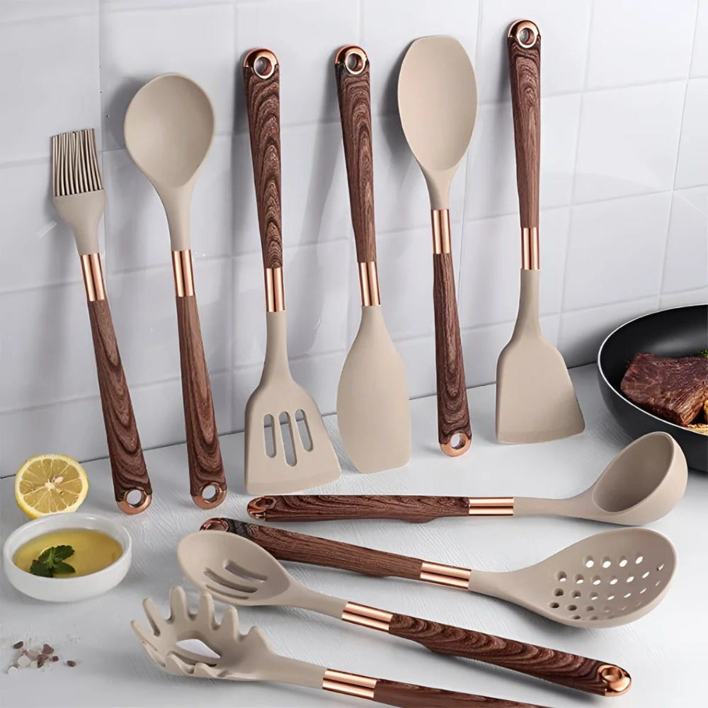 Silio Ensemble d’ustensiles de cuisine | Silicone résistant à la chaleur, 10 pièces