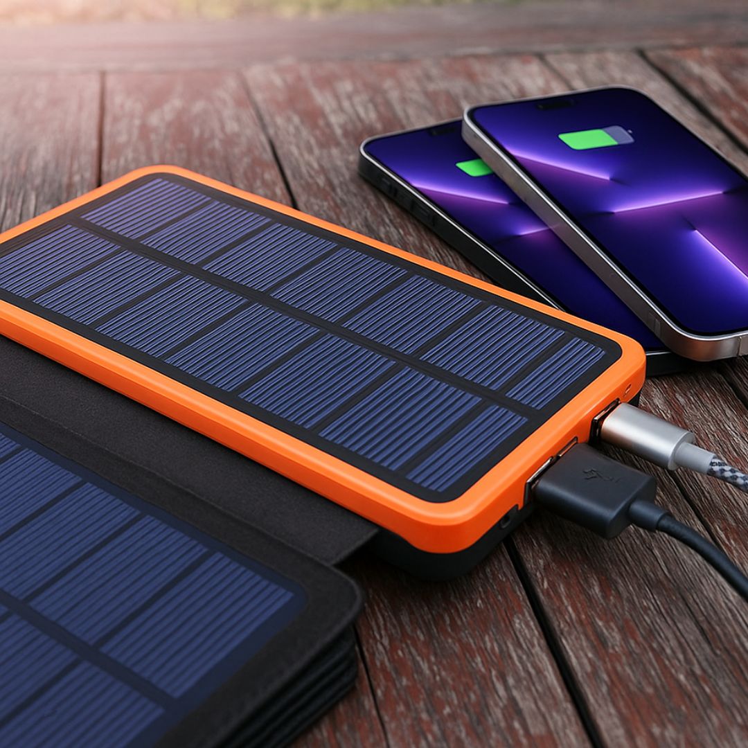 SolarBox Powerbank 20000mAh | Ricarica Rapida, Pannelli Solari Integrati