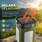Solea Faltbare Solarlampe | LED-Campinglampe mit integrierter Powerbank, 6 Lichtmodi