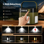 Solea Faltbare Solarlampe | LED-Campinglampe mit integrierter Powerbank, 6 Lichtmodi