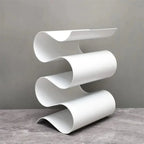Soreli Porte-bouteilles sculptural | Métal ondulé pour table et plan de travail