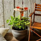 Tavolo Picnic Portatile | Legno con Porta Vino e Bicchieri Integrati